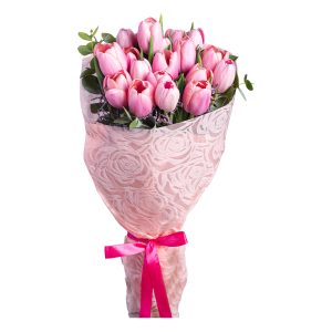 Ανθοδέσμη με Ροζ Τουλίπες
