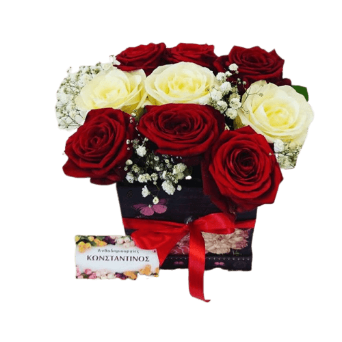 Box with Flowers - Λουλούδια σε κουτί στη Θεσσαλονίκη! Αυθημερόν Delivery στη Θεσσαλονίκη! Online ανθοπωλείο Ανθοδημιουργίες, Τούμπα Θεσσαλονίκης