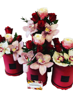 FLOWERS IN A BOX Λουλούδια σε κουτί στη Θεσσαλονίκη! Ιδανικό για δώρο! Αυθημερόν delivery στη Θεσσαλονίκη! Ανθοδημιουργίες Τούμπα Θεσσαλονίκης
