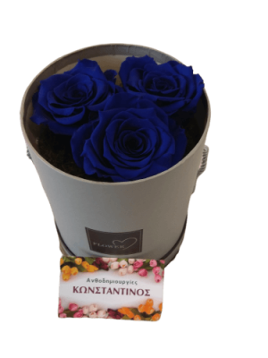 FOREVER ROSES BLUE IN A BOX
