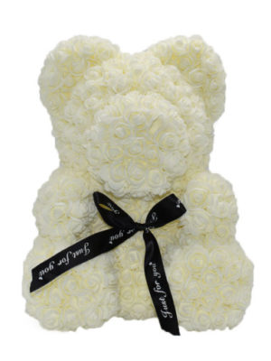 Bear with White Roses in Luxury Gift Box Thessaloniki
