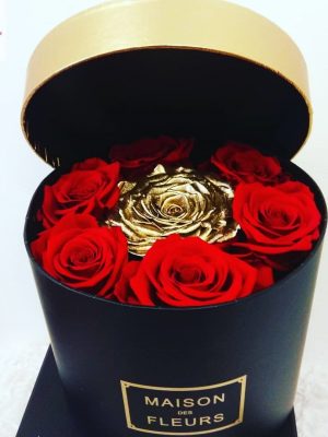 forever rose gold red | Forever Roses Ανθοπωλείο Ανθοδημιουργίες Τούμπα Θεσσαλονίκη
