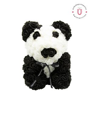 Αρκουδάκι Panda σε Κουτί Πολυτελείας ανθοπωλείο | Ανθοδημιουργίες Τούμπα Θεσσαλονίκη