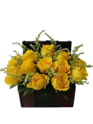 12 ΤΡΙΑΝΤΑΦΥΛΛΑ ΚΙΤΡΙΝΑ ΣΕ ΚΟΥΤΙ ΔΩΡΟΥ