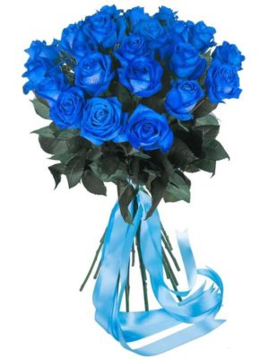Букет с 25 голубыми розами Салоники | флористы Туба Салоники