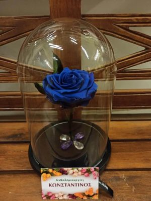 ΜΠΛΕ ΤΡΙΑΝΤΑΦΥΛΛΟ ΣΕ ΓΥΑΛΙ Θεσσαλονίκη | Ανθοπωλείο Θεσσαλονίκη Ανθοδημιουργίες