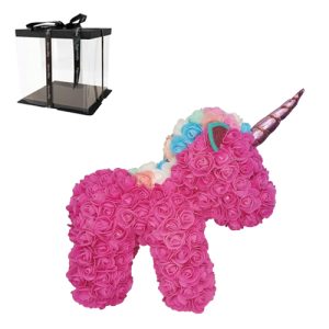 Αρκουδάκι Μονόκερος με Ροζ Τριαντάφυλλα στη Θεσσαλονίκη! Online Ανθοπωλείο Ανθοδημιουργίες, Κάτω Τούμπα Θεσσαλονίκης.