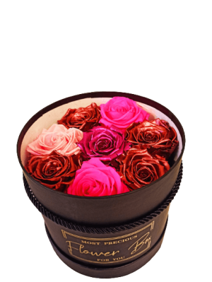 ΑΙΩΝΙΑ ΤΡΙΑΝΤΑΦΥΛΛΑ ΣΕ ΚΟΥΤΙ ΔΩΡΟΥ | Ανθοπωλείο Ανθοδημιουργίες Θεσσαλονίκη - Σύνθεση με 8 τριαντάφυλλα σε κουτί δώρου. Ιδανική πρόταση για δώρο! Αυθημερόν παράδοση στη Θεσσαλονίκη