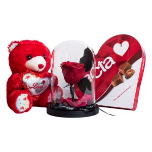 ΝΑ ΓΕΛΑΣ! ΔΩΡΑ ΠΟΛΥΤΕΛΕΙΑΣ ΟΠΩΣ ΑΙΩΝΙΟ ΚΟΚΚΙΝΟ ΤΡΙΑΝΤΑΦΥΛΛΟ ΣΕ ΓΥΑΛΑ ΜΑΖΙ ΜΕ ΛΟΥΤΡΙΝΟ ΑΡΚΟΥΔΑΚΙ ΚΑΙ ΣΟΚΟΛΑΤΑΚΙΑ LACTA