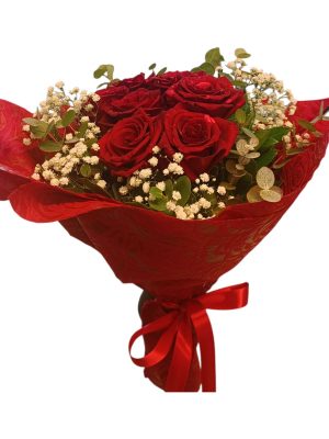 ΑΝΘΟΔΕΣΜΗ ΜΕ 7 ΚΟΚΚΙΝΑ ΤΡΙΑΝΤΑΦΥΛΛΑ ΠΟΛΥΤΕΛΕΙΑΣ ΑΠΟ ΤΟ ΕΚΟΥΑΔΟΡ