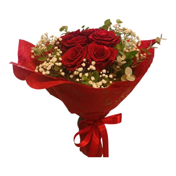 ΑΝΘΟΔΕΣΜΗ ΜΕ 7 ΚΟΚΚΙΝΑ ΤΡΙΑΝΤΑΦΥΛΛΑ ΠΟΛΥΤΕΛΕΙΑΣ ΑΠΟ ΤΟ ΕΚΟΥΑΔΟΡ