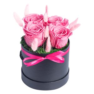 pink Forever Roses in a Box